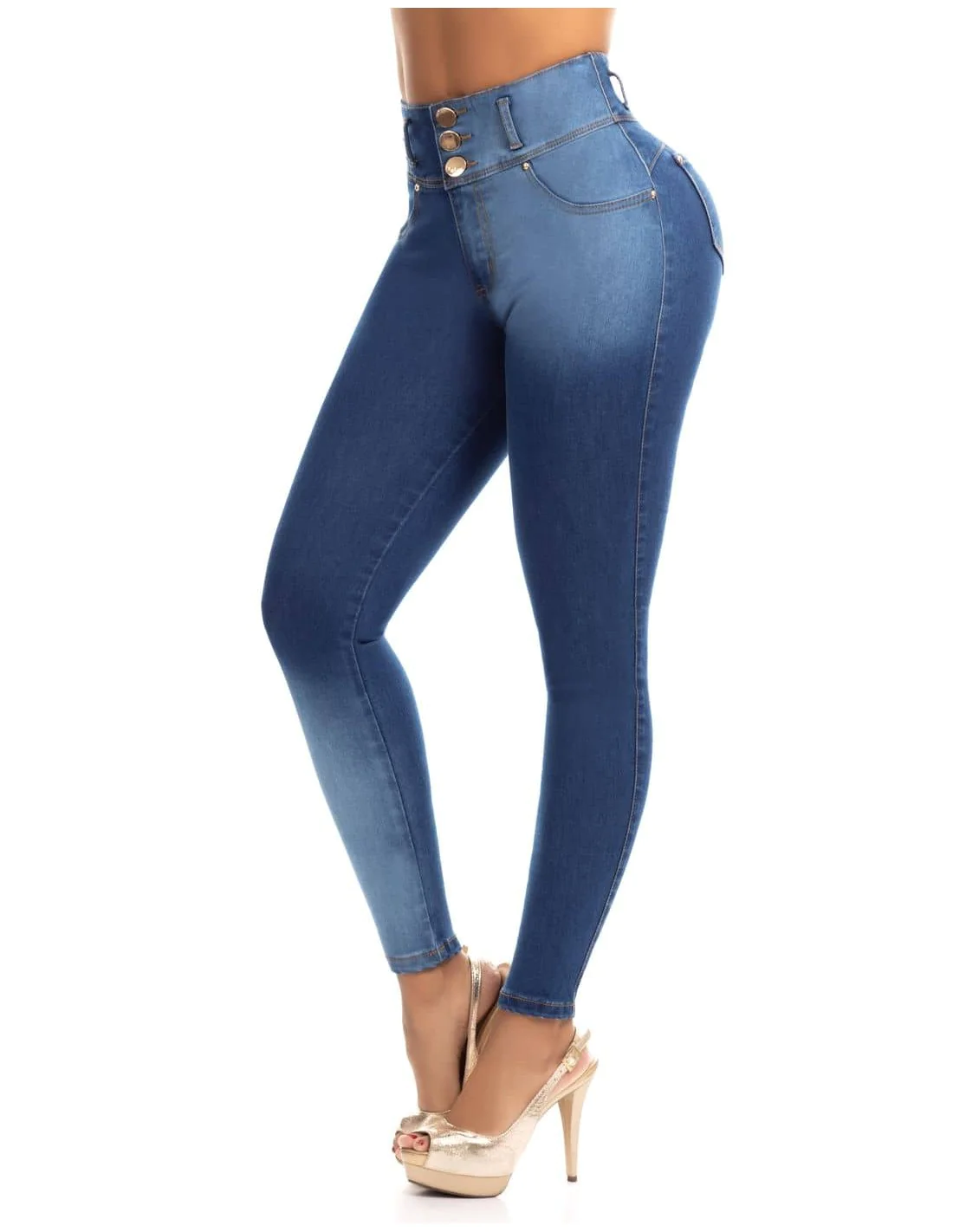 Butt Lifter Jeans with Girdle-7260