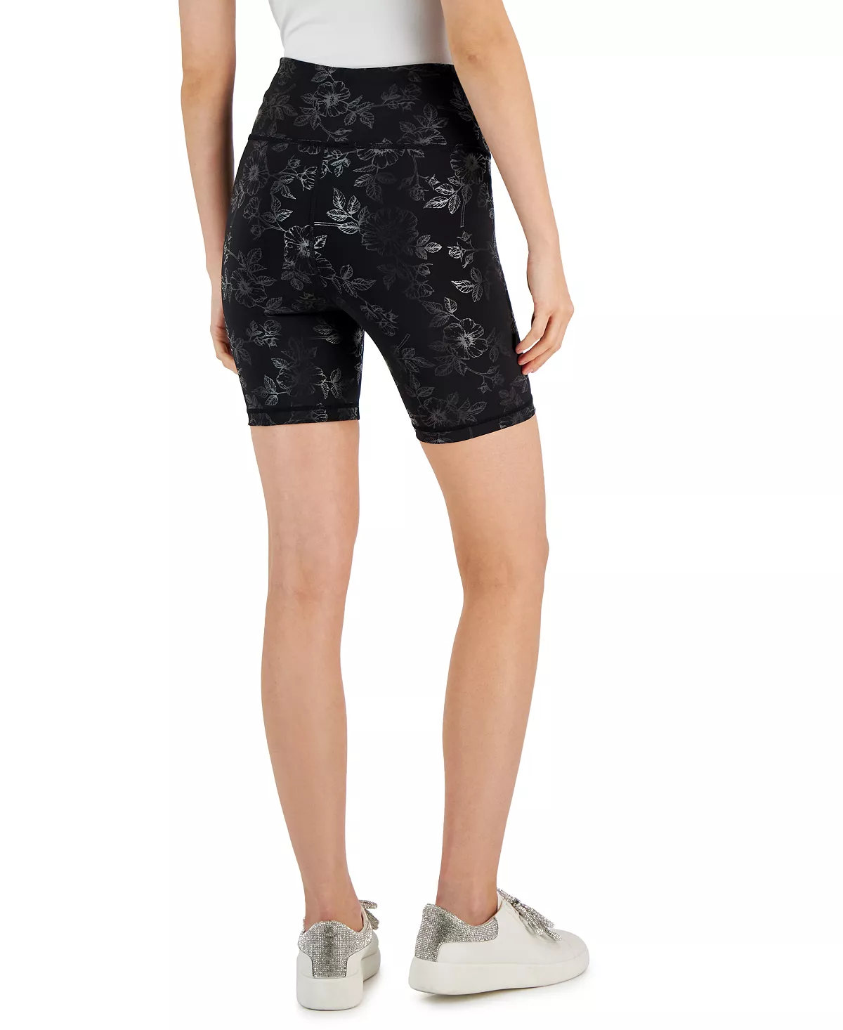 Floral Compression Bike Shorts