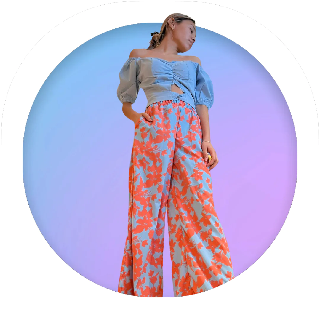 Tropical Oasis Printed Palazzo Pants